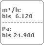 m/h:
 bis  6.120
 -------------------------
 Pa:
 bis 24.900