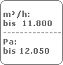 m/h:
 bis  11.800
 -------------------------
 Pa:
 bis 12.050